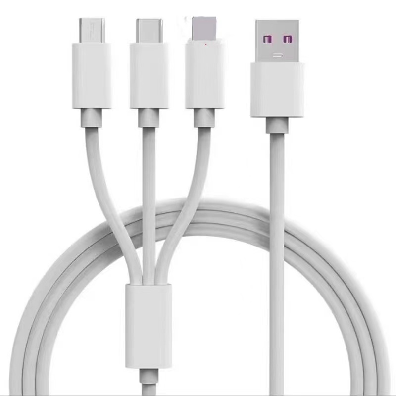 1.2-meter white one-to-three charging cable details Picture