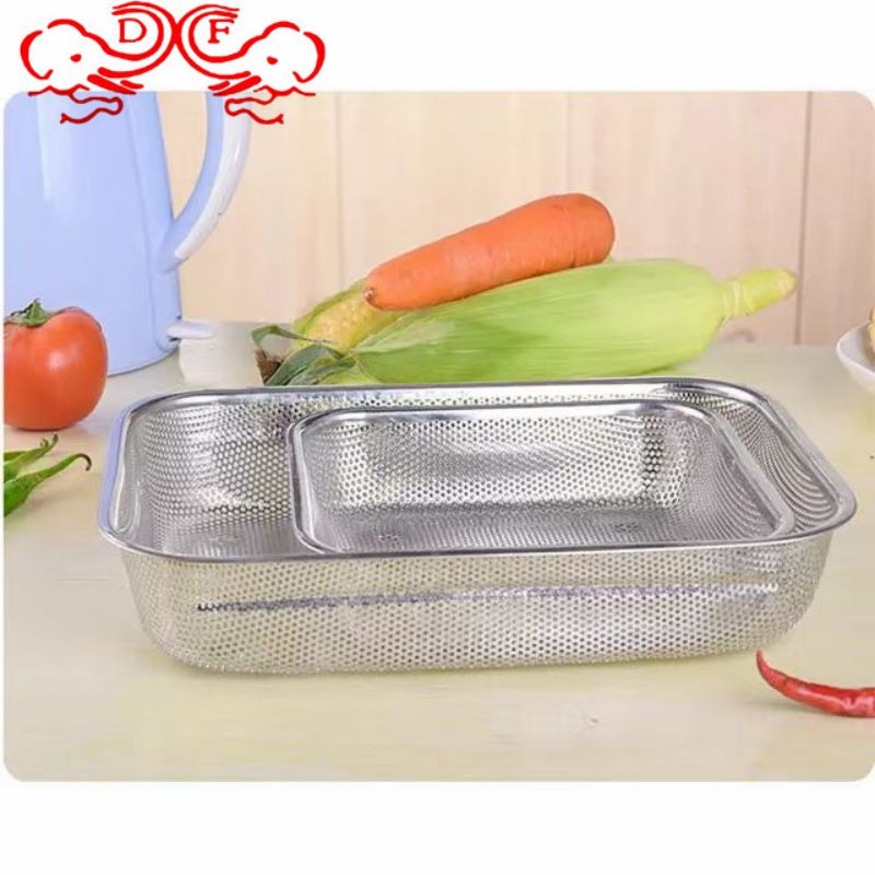 DF99646 stainless steel fruit basket, kitchen draining net basket, knife and fork storage box, storage draining square basket, disinfection cabinet, chopstick basket, DF Trading house Application Scenario