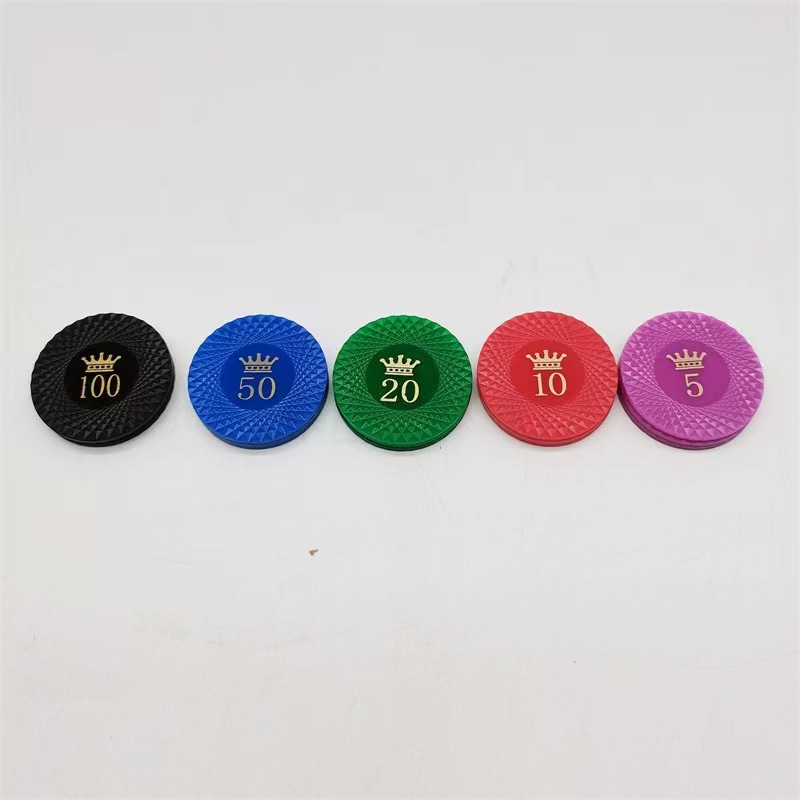 4g 3D gold-embossed ABS100 pieces of Water Cube Chess and card room token chips supplied by the chip manufacturer Application Scenario