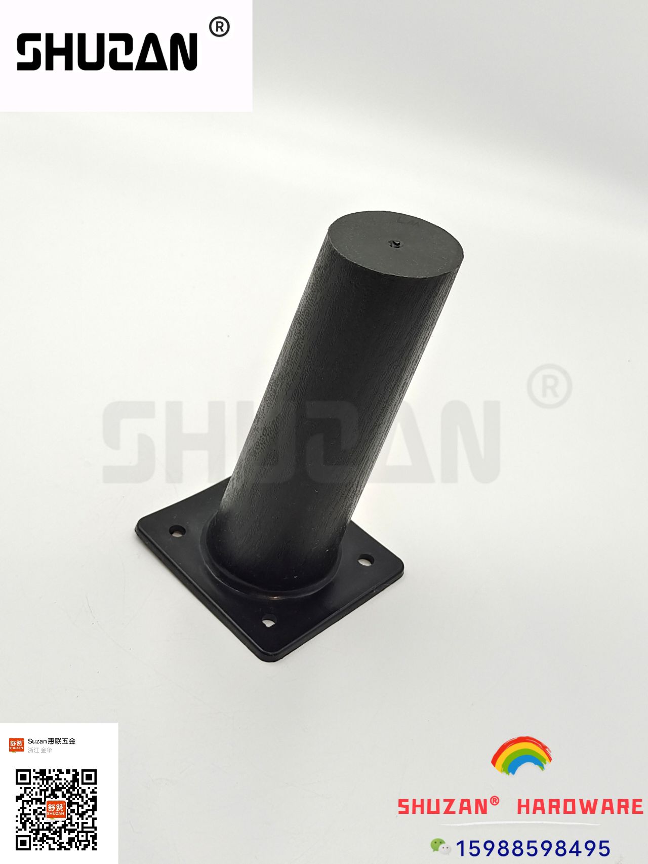 The black cylindrical cabinet feet of Shuzan hardware are sturdy and durable, easy to install, and elegant in appearance Application Scenario