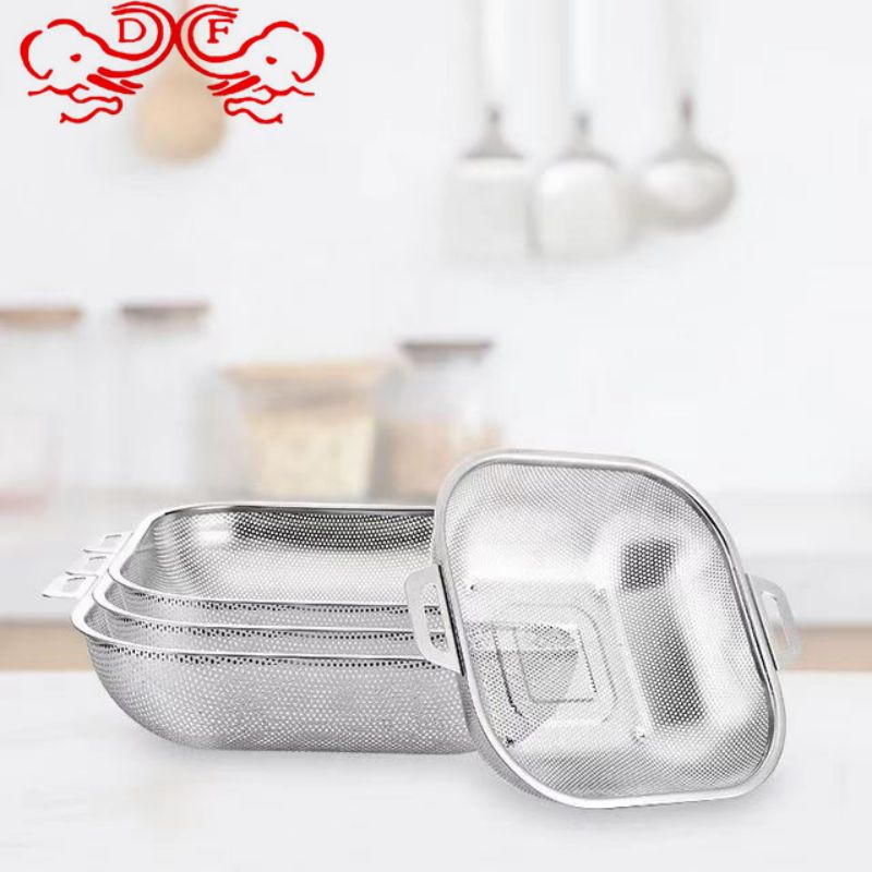 DF99646 stainless steel fruit basket, kitchen draining net basket, knife and fork storage box, storage draining square basket, disinfection cabinet, chopstick basket, DF Trading house Item Picture