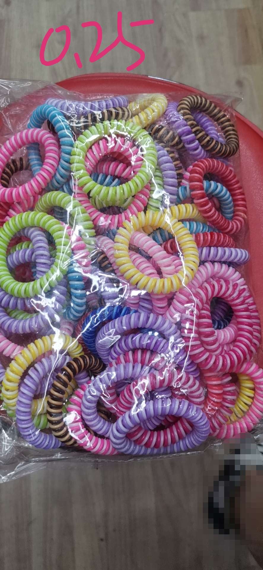Two-color telephone line, large bright silver, high-elasticity telephone line hair tie, simple and durable, high-elasticity hair tie accessory