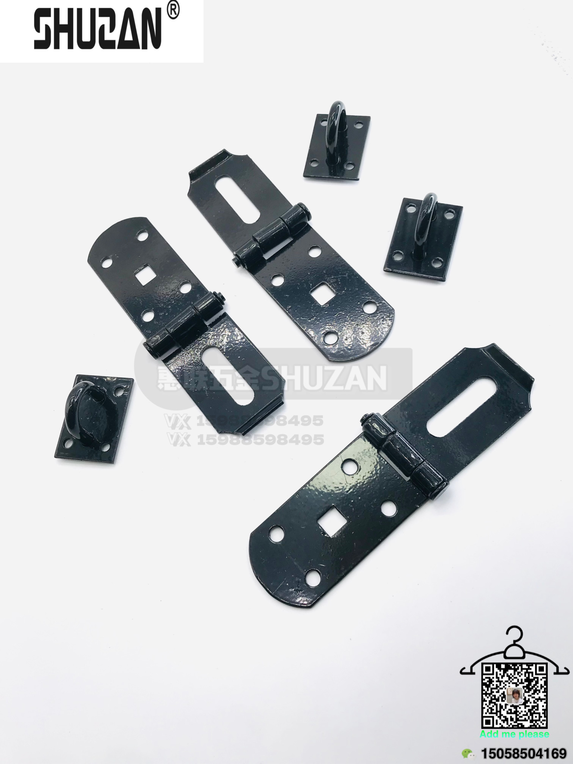 Shuzan lock plates, black and sturdy lock plates in various specifications, are exclusively available for export Item Picture