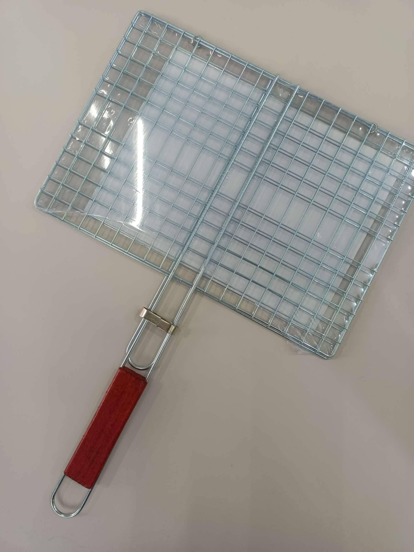 夹柄大平板BBQ户外烧烤夹木柄防烫烤肉蔬菜夹烧烤鱼肉工具 h详情图4