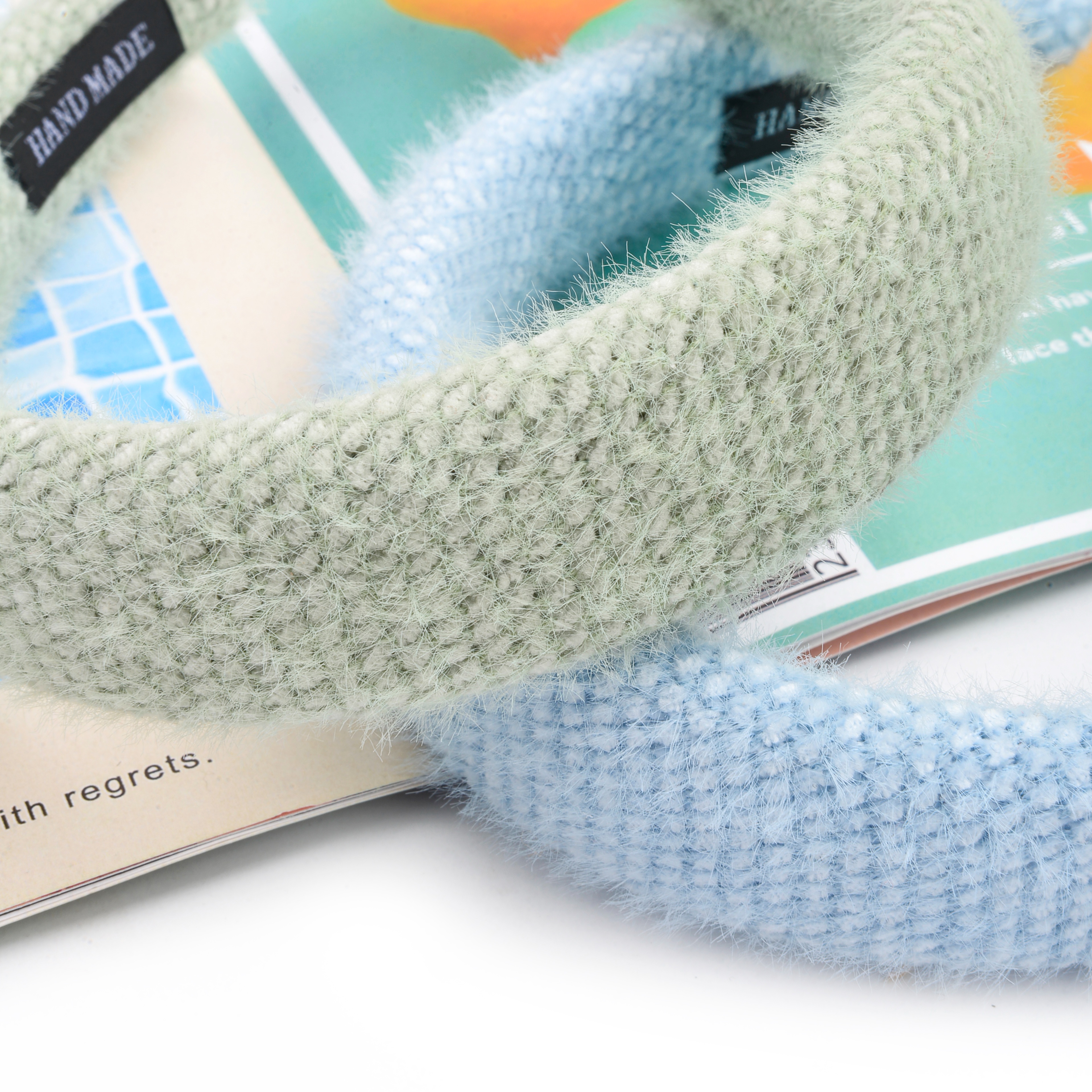 Cashmere and wool height-increasing headband for the top of the head, women's fringe, ins retro style for going out to wash the face, headband, headwear, trendy hair accessories details Picture