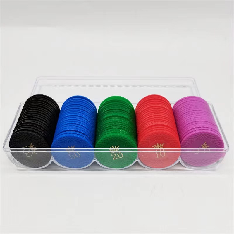 4g 3D gold-embossed ABS100 pieces of Water Cube Chess and card room token chips supplied by the chip manufacturer Specification image