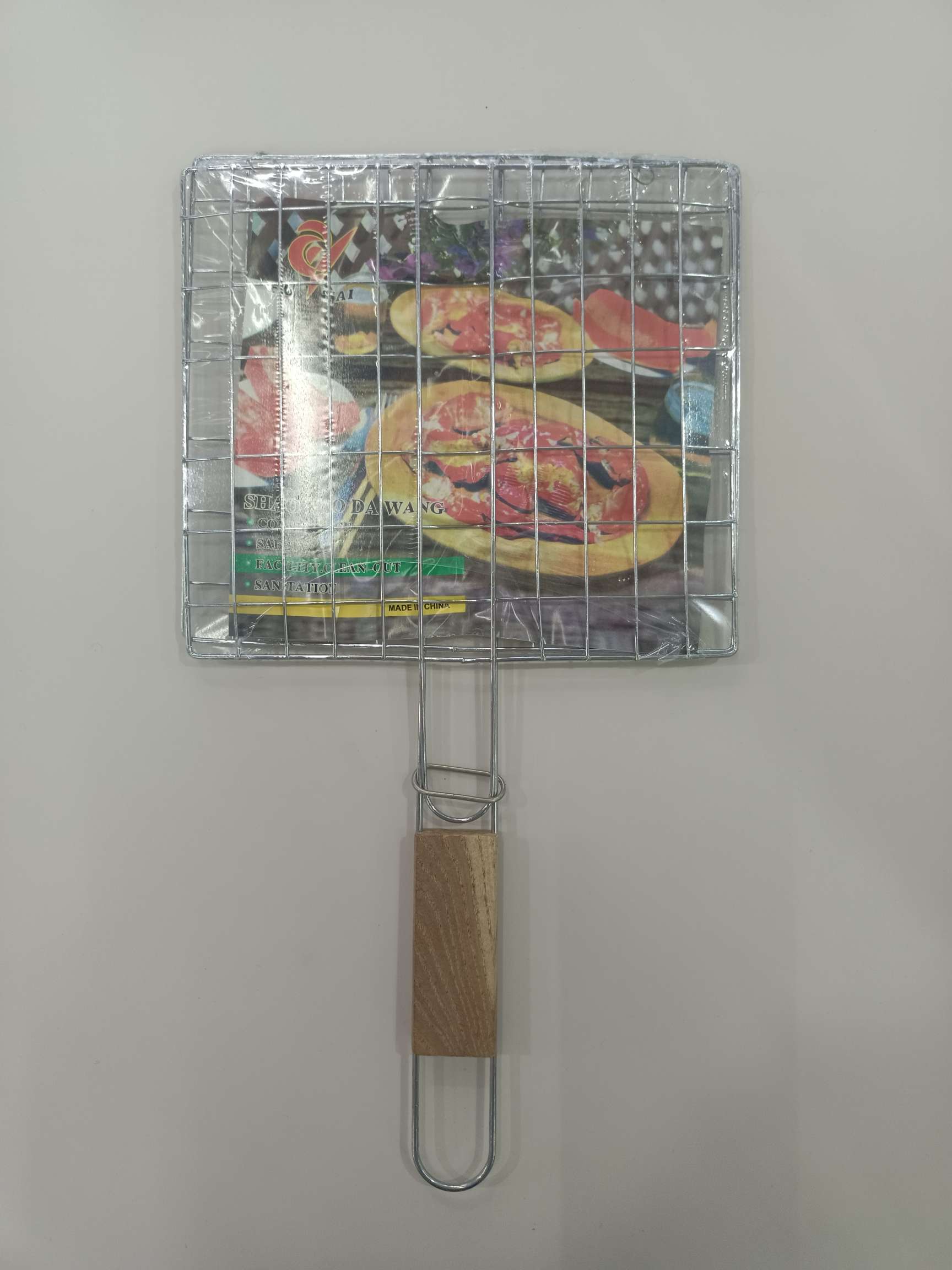 厂家直销批发bbq烧烤户外烤鱼夹 烧烤网多功能镀铬烧烤工具