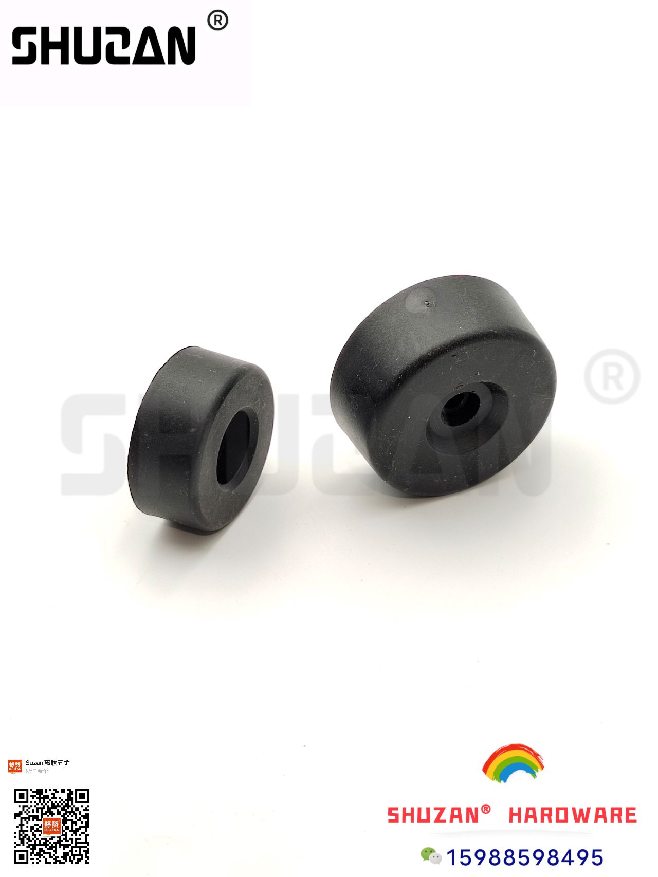 Cylindrical furniture feet, Shuzan furniture hardware accessories, plastic fixed furniture, stable and beautiful Item Picture