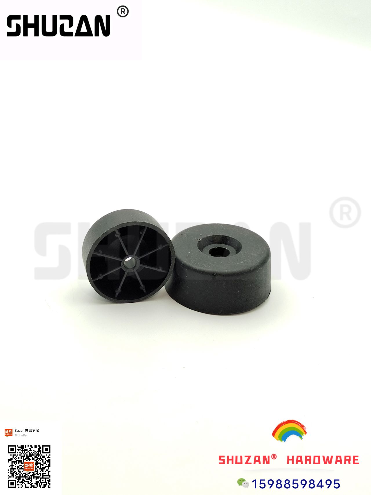 Cylindrical furniture feet, Shuzan furniture hardware accessories, plastic fixed furniture, stable and beautiful Application Scenario