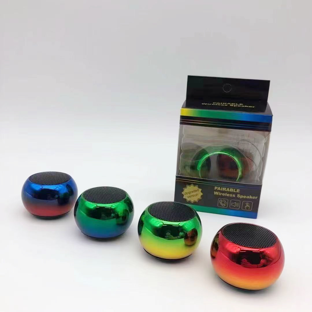 Cross-border M3 Colorful Small Steel Cannon Subwoofer Mini Speaker 2020 New Model Wireless Bluetooth Speaker with multiple functions details Picture