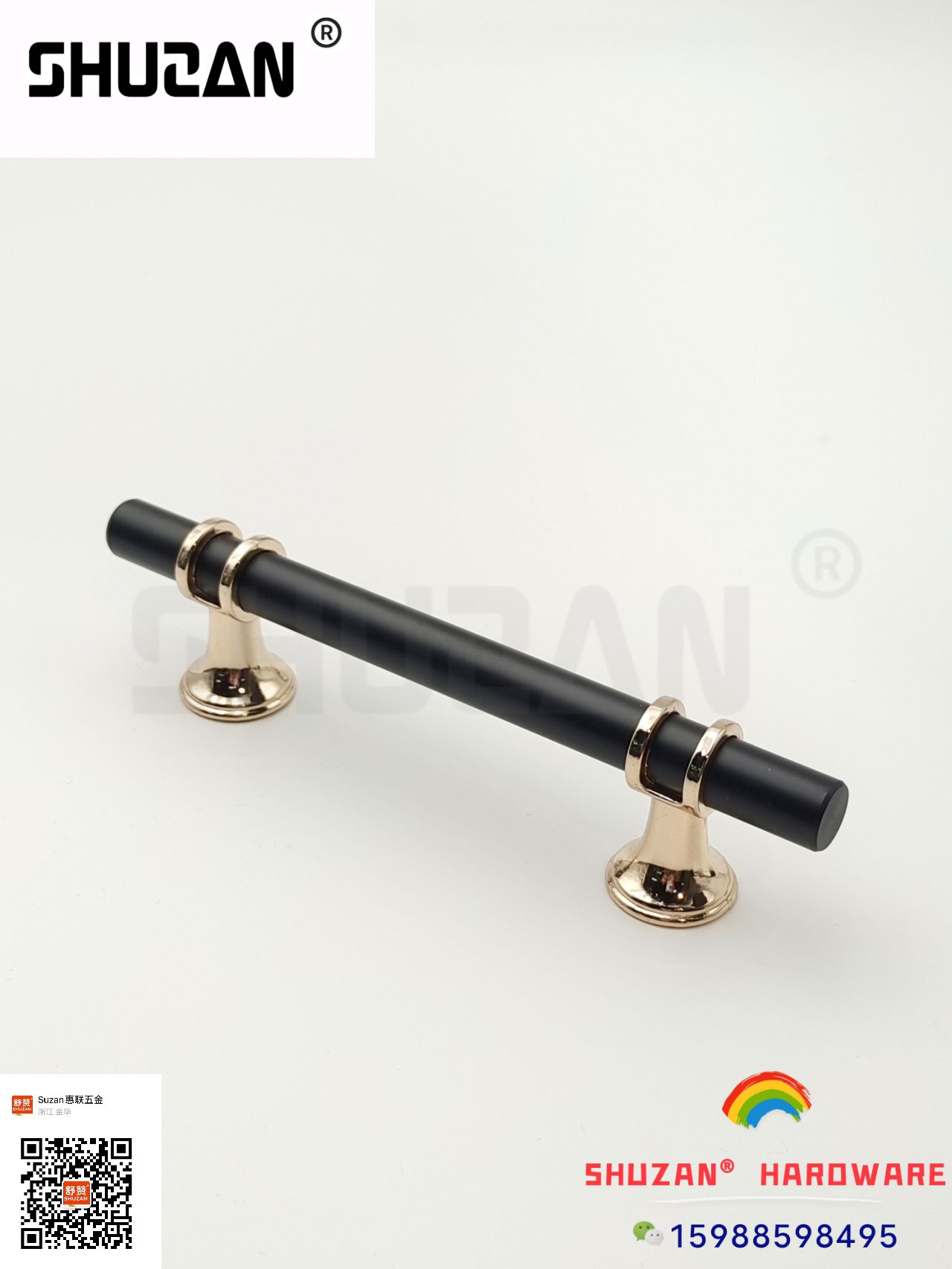 Shuzan's gold-edge handle, a simple European style handle with a smooth touch, is exclusively for export Item Picture