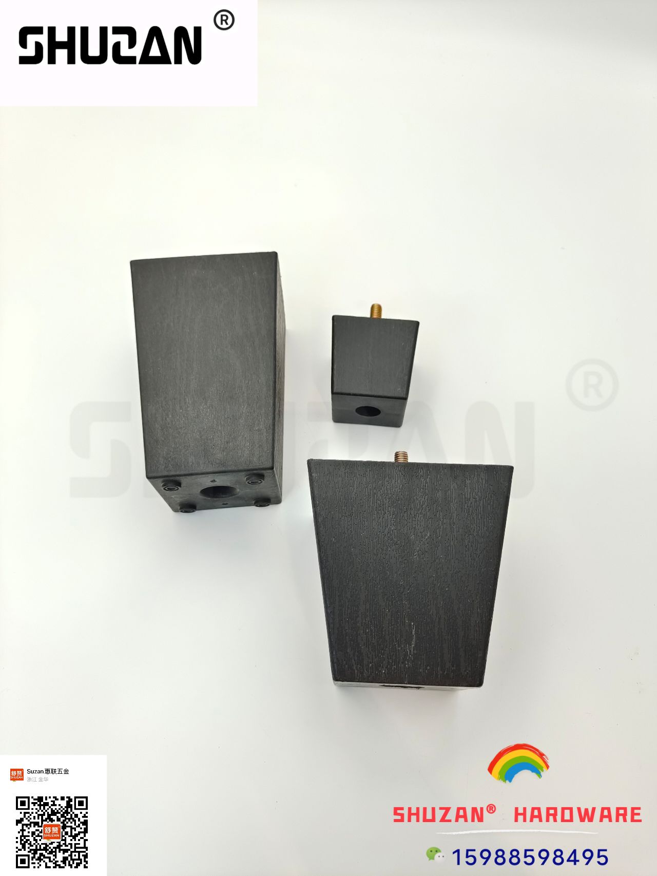 The cabinet legs are of high quality, sturdy and durable. The black appearance is elegant and grand Specification image