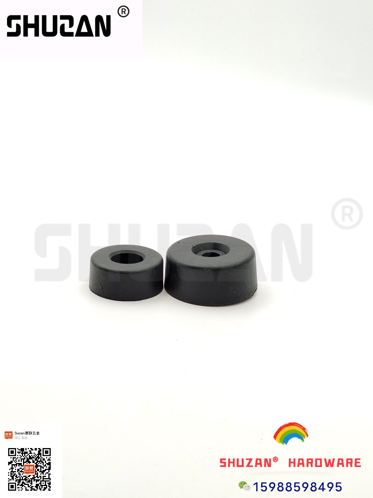Cylindrical furniture feet, Shuzan furniture hardware accessories, plastic fixed furniture, stable and beautiful Specification image