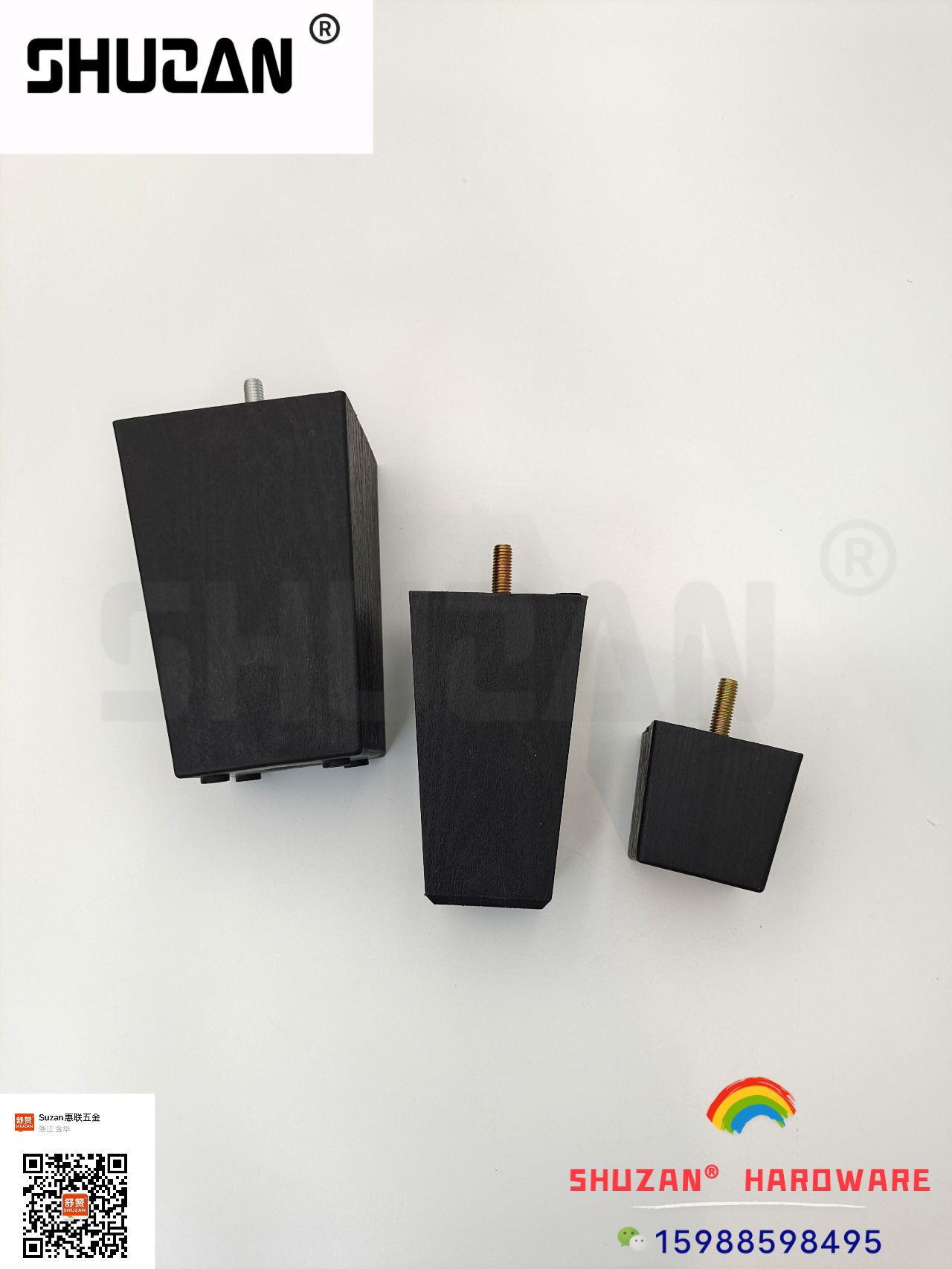 The cabinet legs are of high quality, sturdy and durable. The black appearance is elegant and grand Item Picture