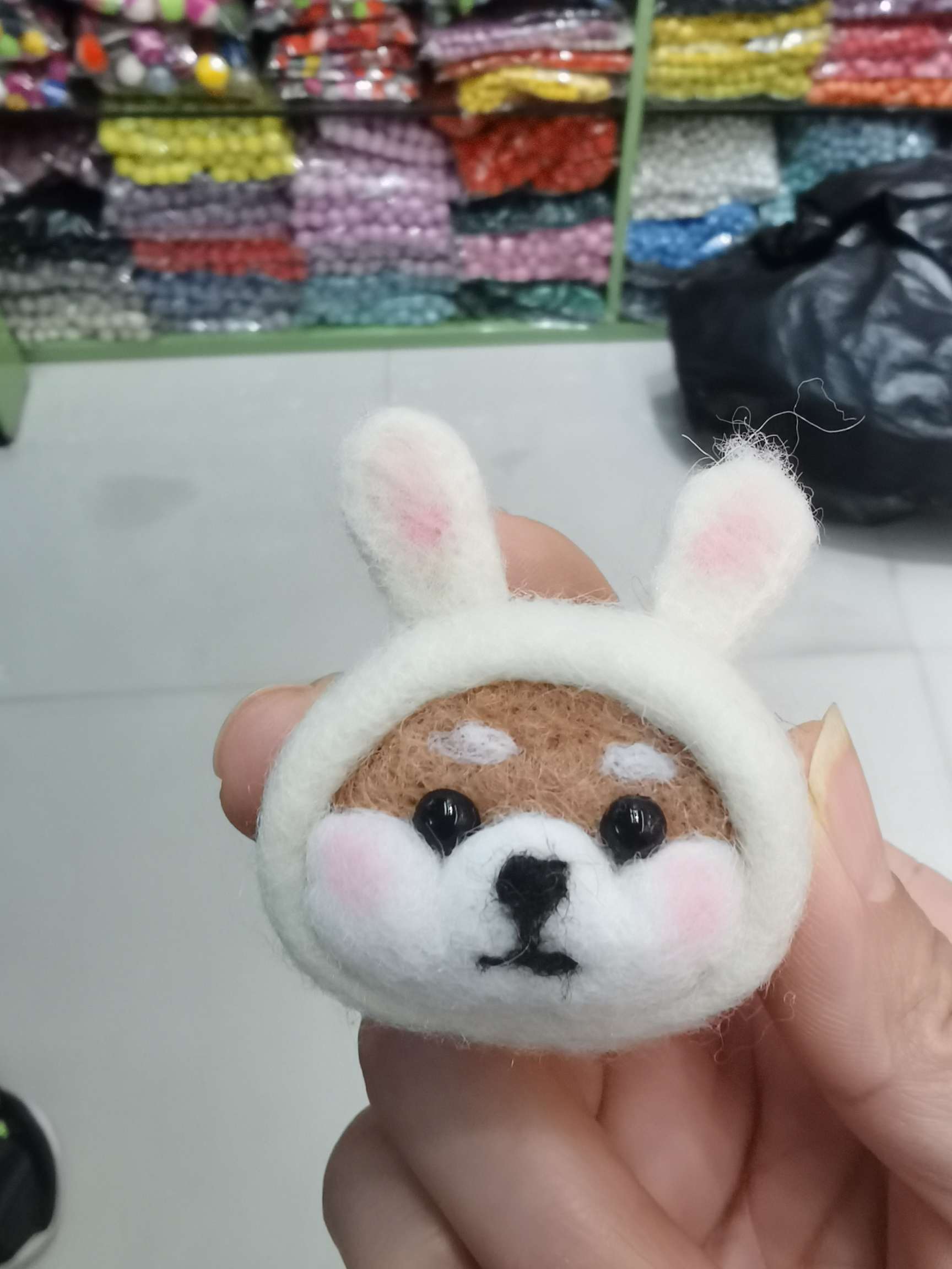 羊毛毡成品戳戳乐饰品配件服装辅料可爱柴犬兔兔