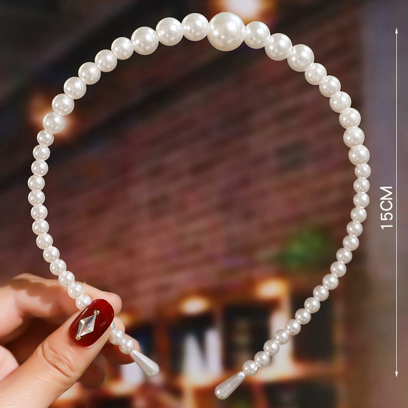 FLY1863 Korean version, a popular handcrafted hair accessory, is simple and versatile. It features a washbasin headband, a bow and pearl headband, and wedding bridesmaid headwear pic 2