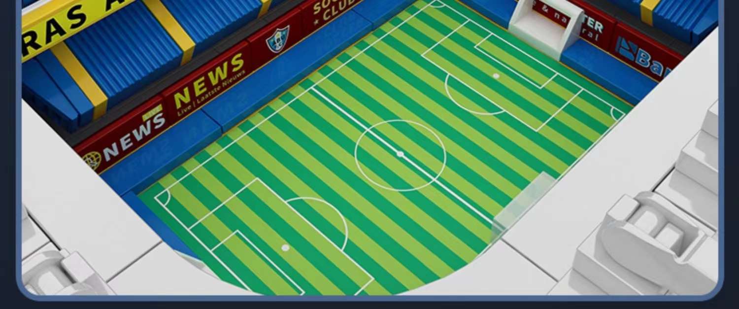 Chinese building blocks 2022 Qatar World Cup Stadium Football Field Football star assembly toy boy gift detail image 10