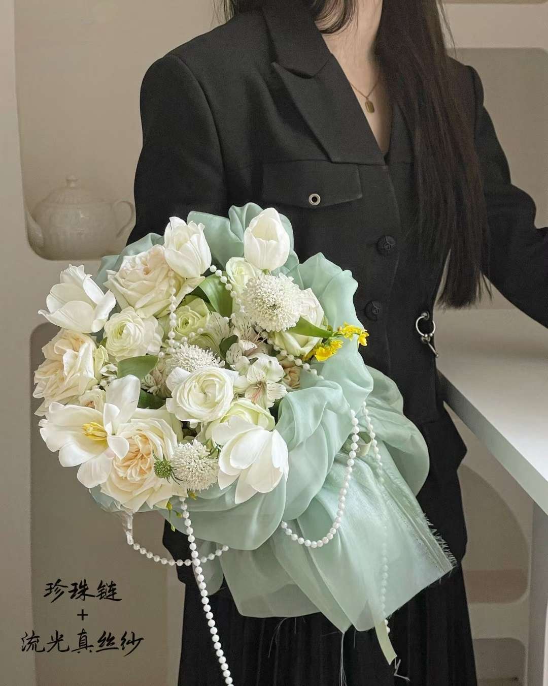 Flowing silk gauze flower-wrapped mesh is used for wrapping fresh flowers and simulating flowers pic 5