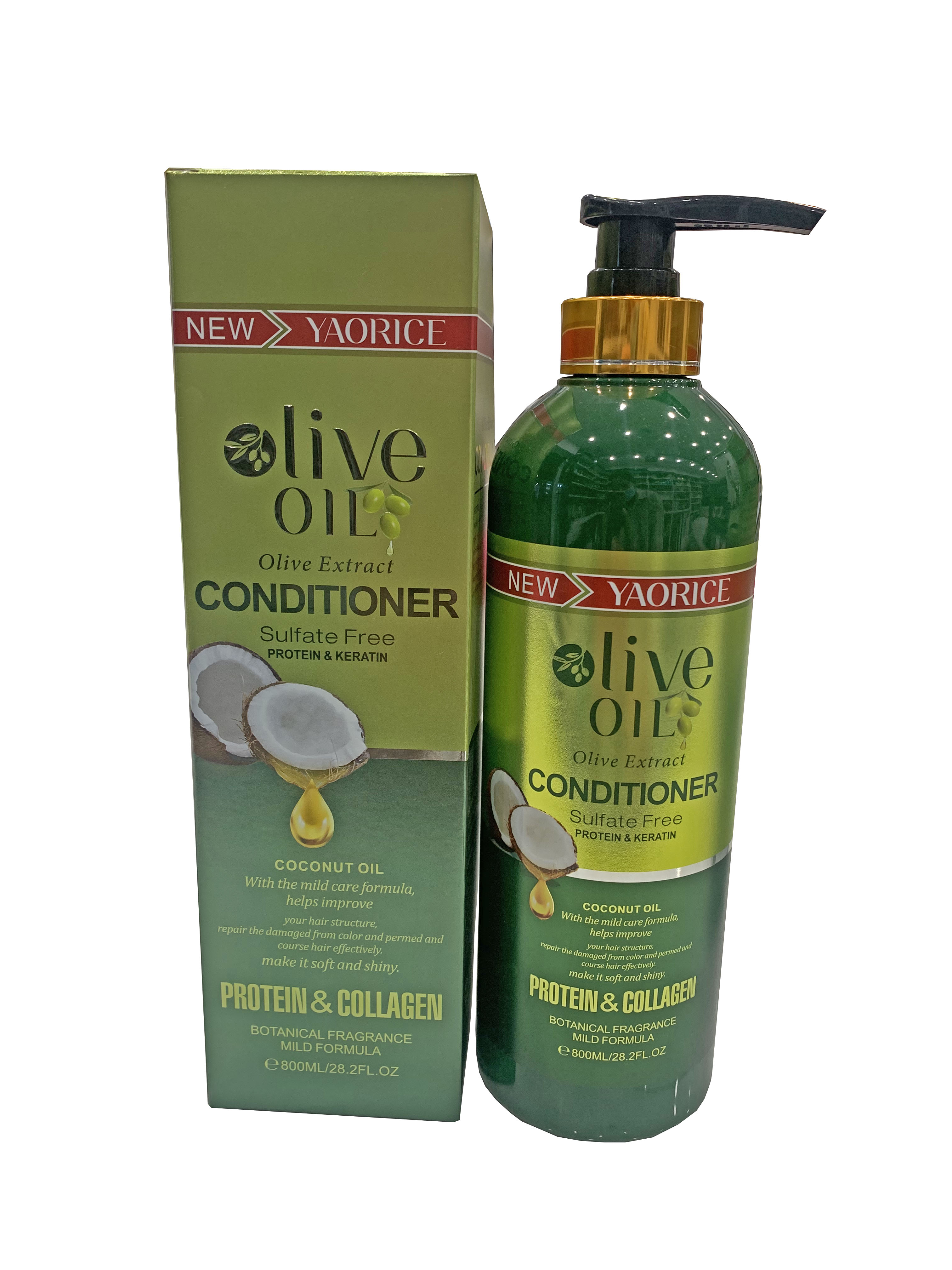 YAORICE oliveOIL  保湿顺滑滋养有机油提取物洗发水清洁补水亮发洗发水800ML