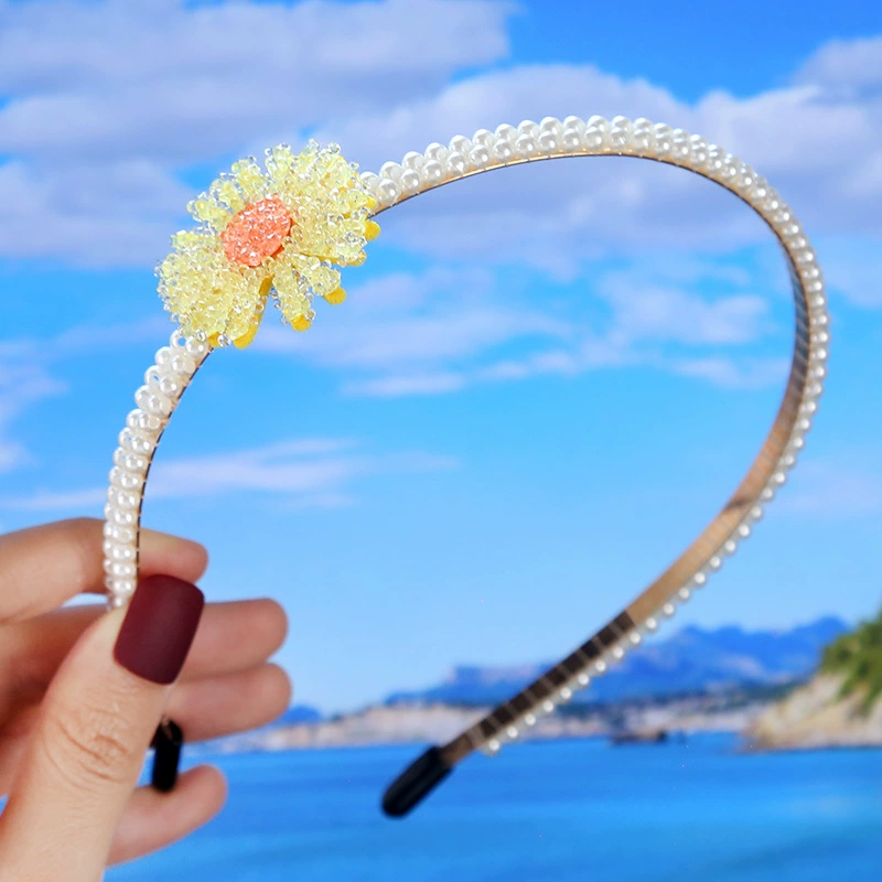 FLY1863 Korean version, a popular handcrafted hair accessory, is simple and versatile. It features a washbasin headband, a bow and pearl headband, and wedding bridesmaid headwear pic 5