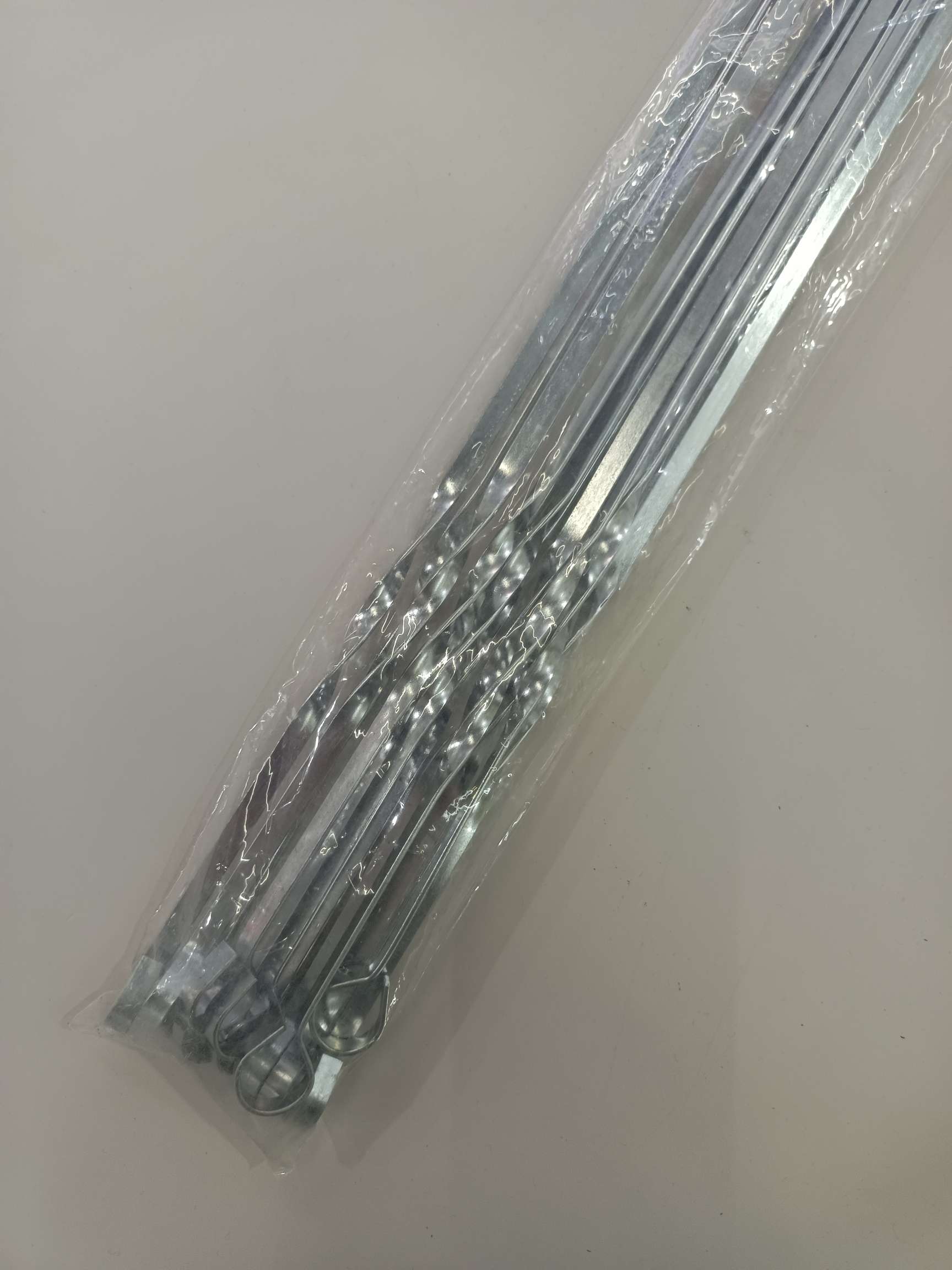 12pc45cm烧烤签BBQ工具烧烤针9字扁签烧烤串供应方形扁针详情图3