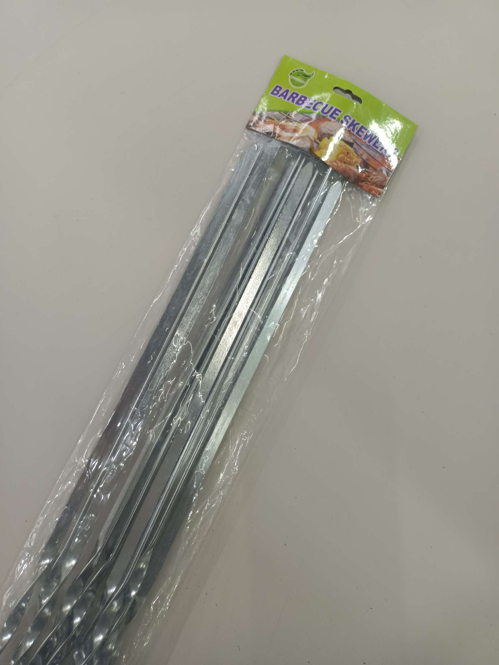 12pc45cm烧烤签BBQ工具烧烤针9字扁签烧烤串供应方形扁针详情图4