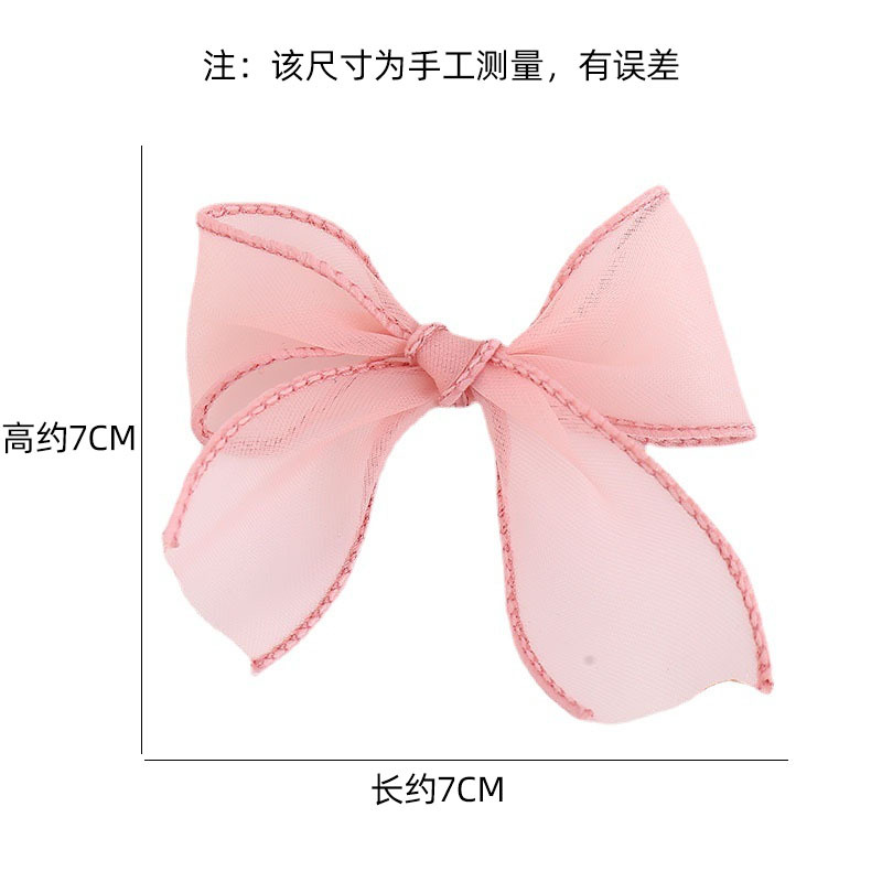 鱼尾纱蝴蝶结/丝带批发/小花白底实物图