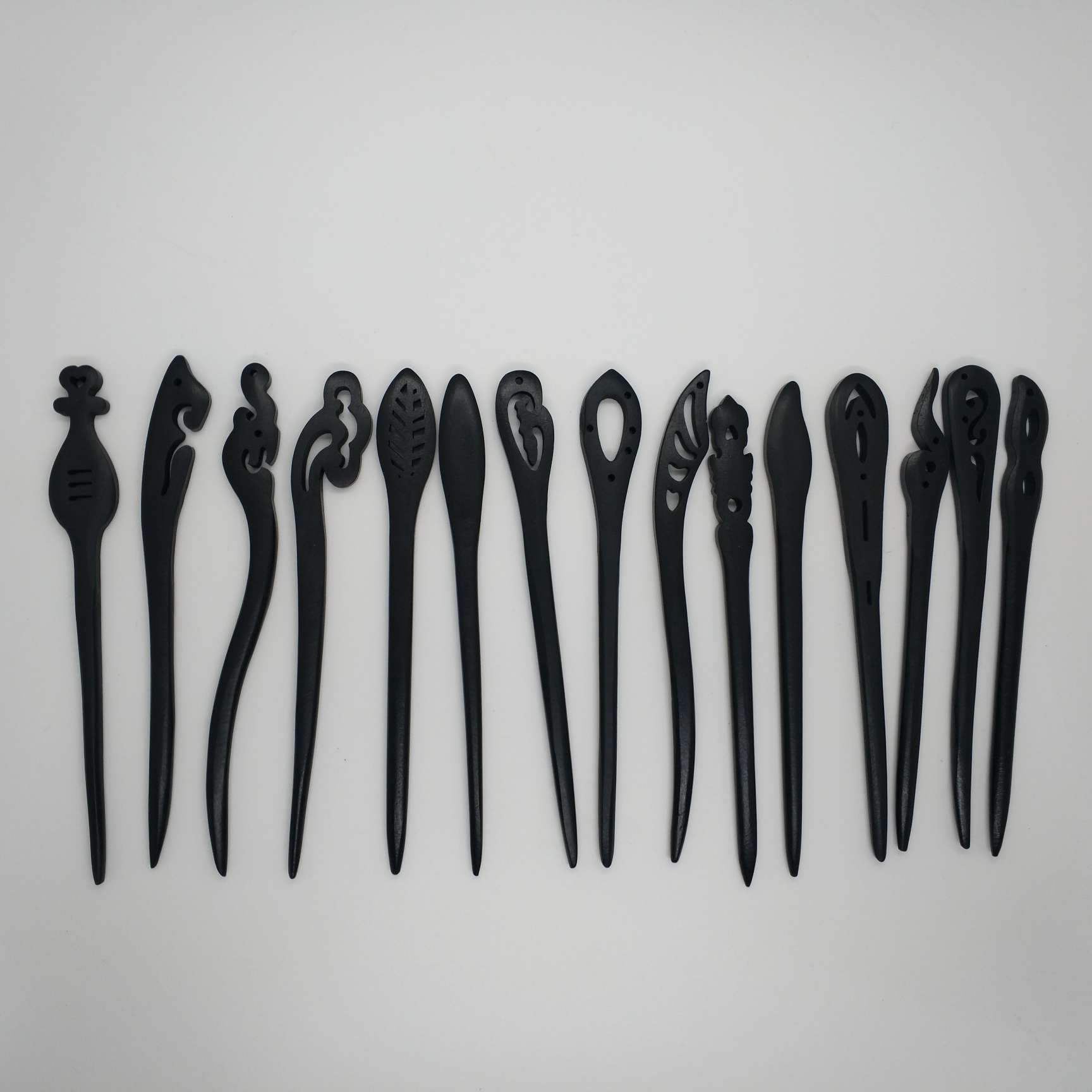 Wooden hairpins, ebony imitation, retro Hanfu headwear, hair accessories, DIY jewelry and accessories Specification image