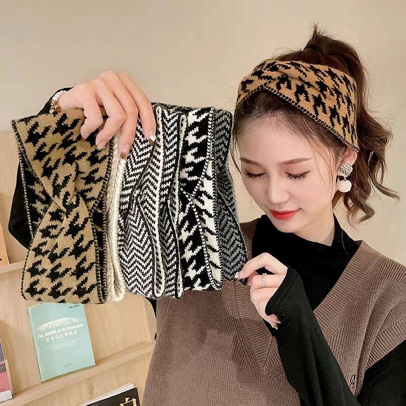 毛线针织发带，冬季保暖时尚发箍，厂家直销，可来样订制，洗脸巾
