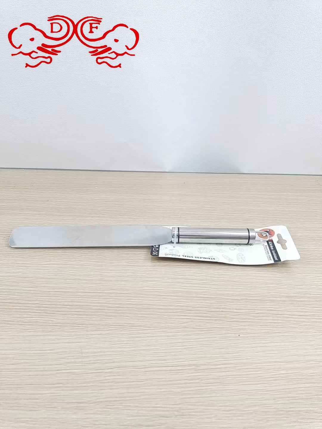 DF99639 stainless steel cheese knife, fruit spatula, mixing spoon, cooking spatula, ice spatula, semi-circular clamp, DF Trading house Application Scenario