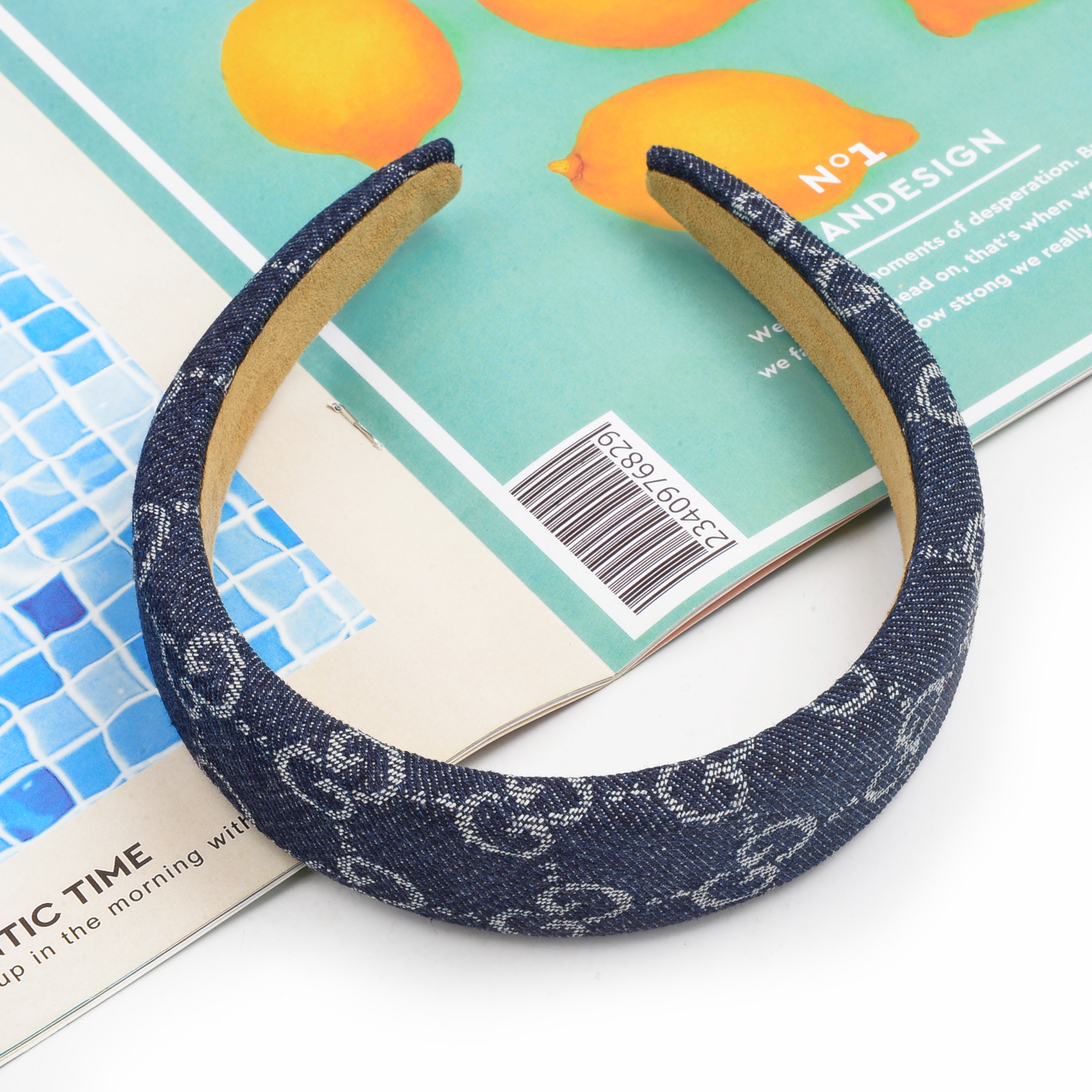 Klein blue hairband for women, a versatile spring outing hairpin, a high-end trendy hair band, a fresh and cute hair tie headband Specification image