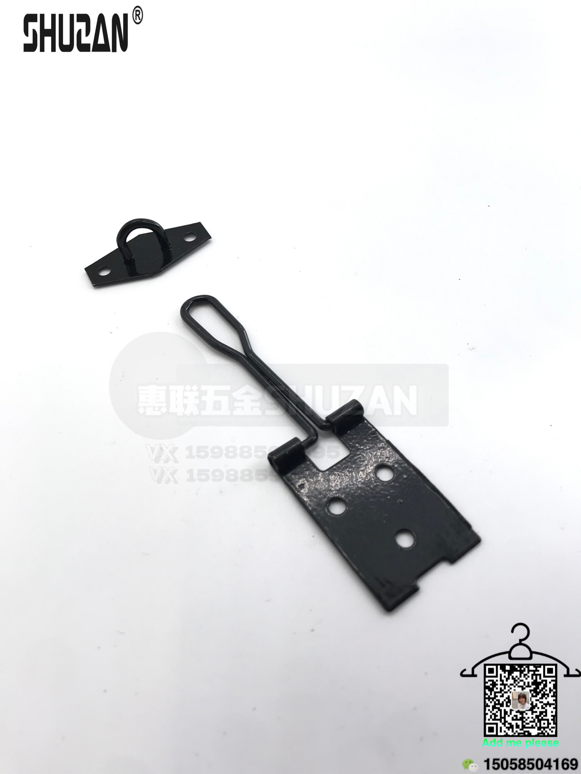 Shuzan single-lock lock plates, sturdy lock plates, various specifications, black lock plates exclusively for export Specification image