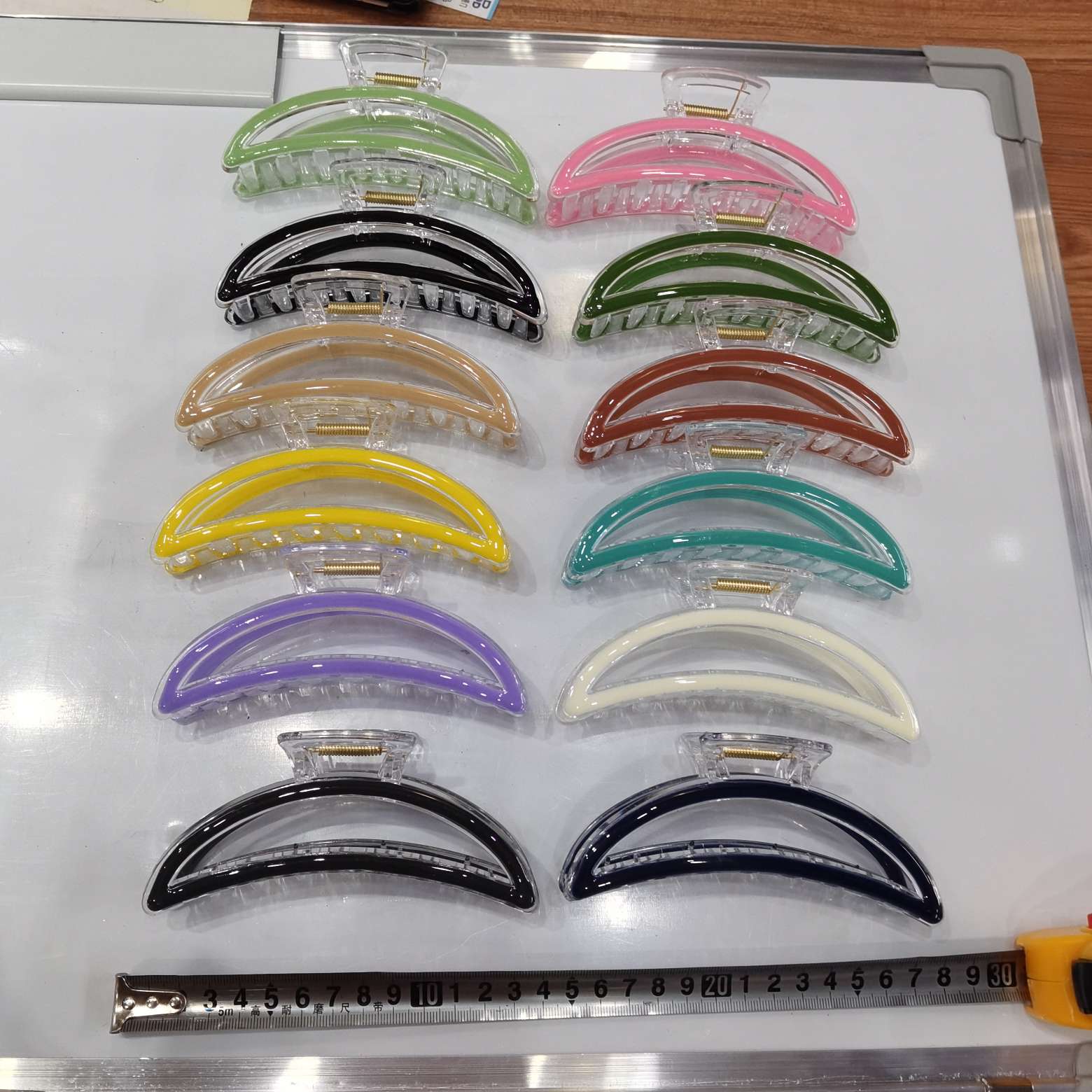 Korean style fashion classic and popular Korean style fashion transparent jelly oil-dripping colorful hair clips, Internet celebrity bestsellers, popular hair clips red, green, purple, pink, beige jelly oil-dripping Item Picture