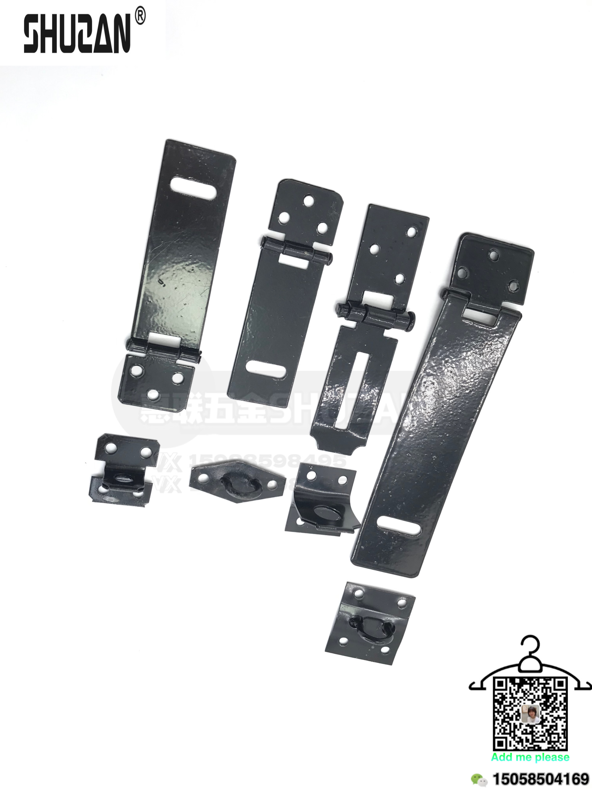 Shuzan lock plates are black and sturdy. They come in various specifications, are durable and rust-proof Item Picture
