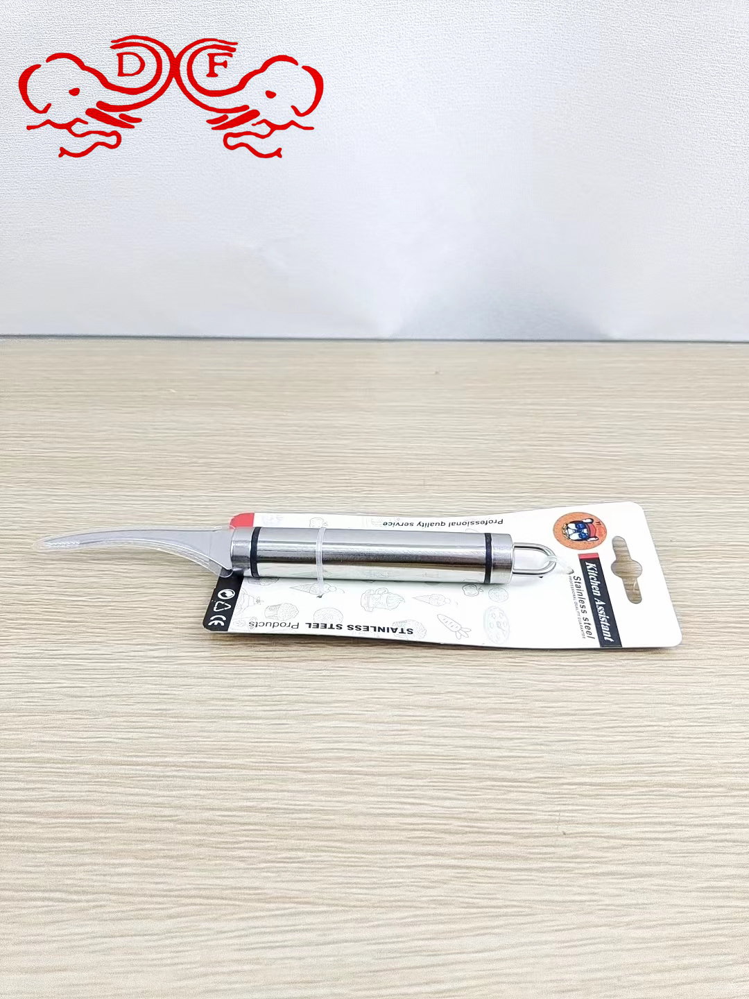 DF99639 stainless steel cheese knife, fruit spatula, mixing spoon, cooking spatula, ice spatula, semi-circular clamp, DF Trading house details Picture