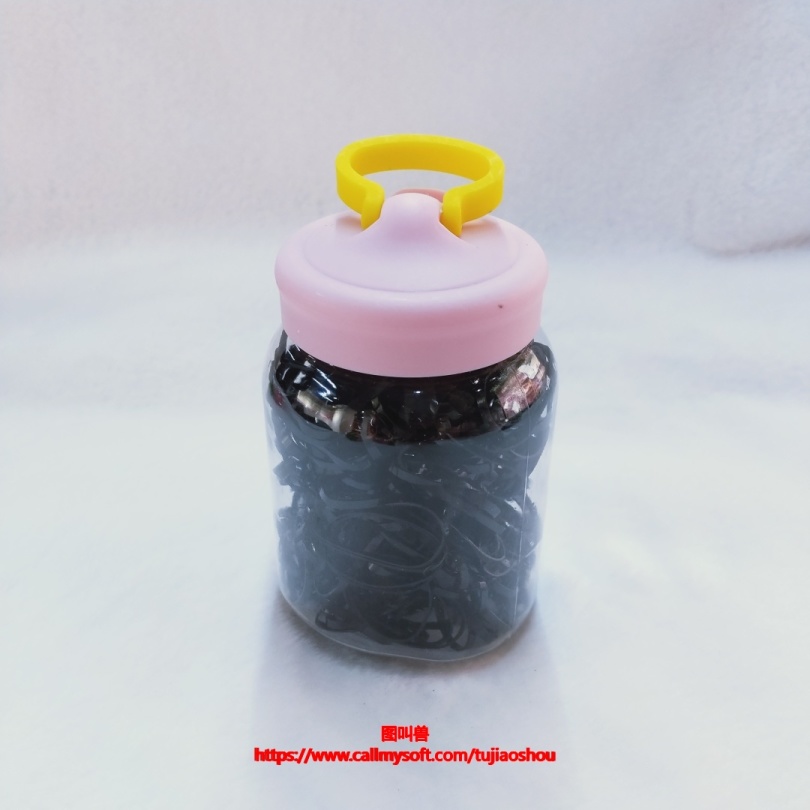 Disposable black rubber bands for children and adults, strong and continuous, super value set details Picture