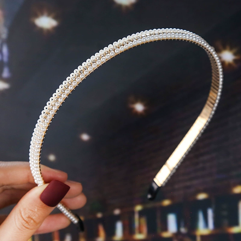 FLY1863 Korean version, a popular handcrafted hair accessory, is simple and versatile. It features a washbasin headband, a bow and pearl headband, and wedding bridesmaid headwear pic 7