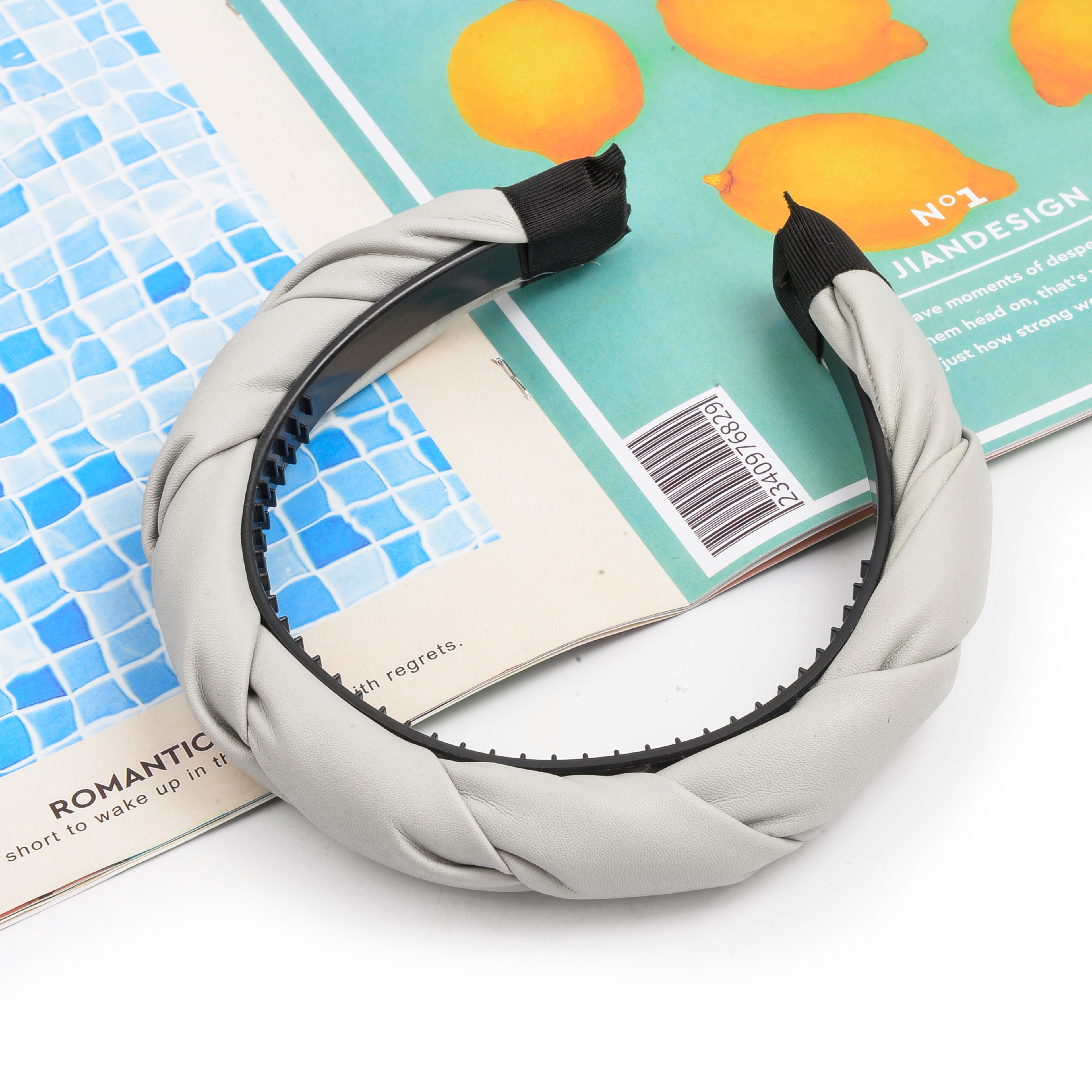 Sponge wide edge high top facial hair band, Korean Internet celebrity retro chanted hair band, outdoor hair pressing headwear, hair clip 1 details Picture