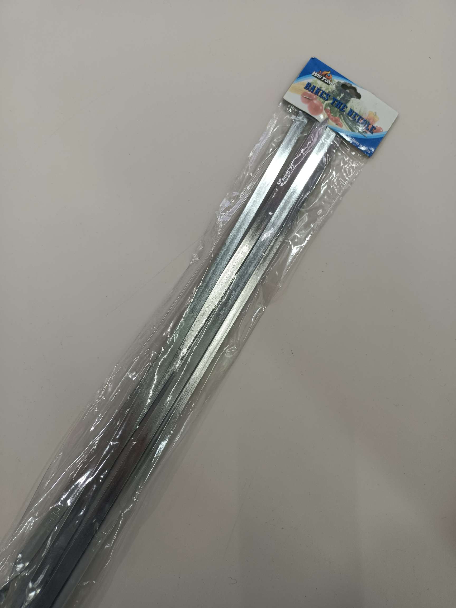 6pc60cm扁针 烧烤签BBQ工具烧烤针9字扁签烧烤串供应方形扁针详情图3