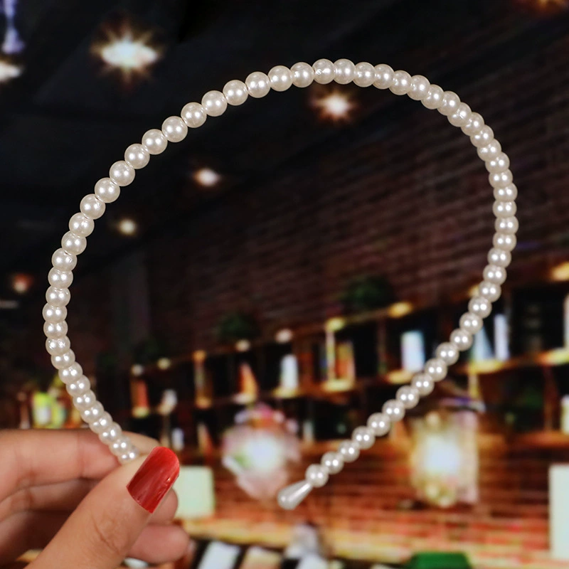 FLY1863 Korean version, a popular handcrafted hair accessory, is simple and versatile. It features a washbasin headband, a bow and pearl headband, and wedding bridesmaid headwear pic 11