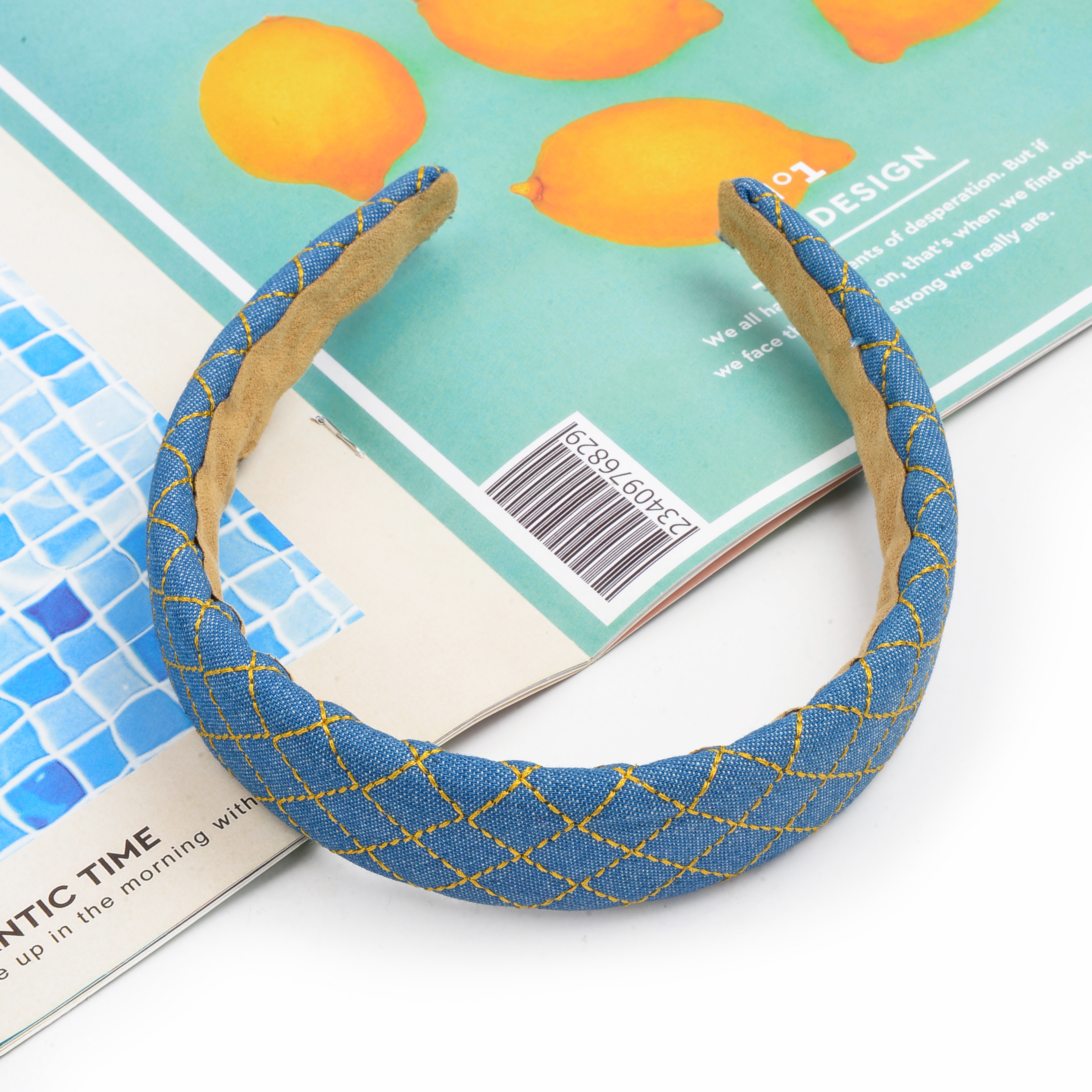 Klein blue hairband for women, a versatile spring outing hairpin, a high-end trendy hair band, a fresh and cute hair tie headband