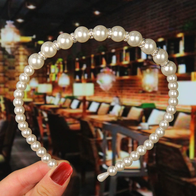 FLY1863 Korean version, a popular handcrafted hair accessory, is simple and versatile. It features a washbasin headband, a bow and pearl headband, and wedding bridesmaid headwear pic 8