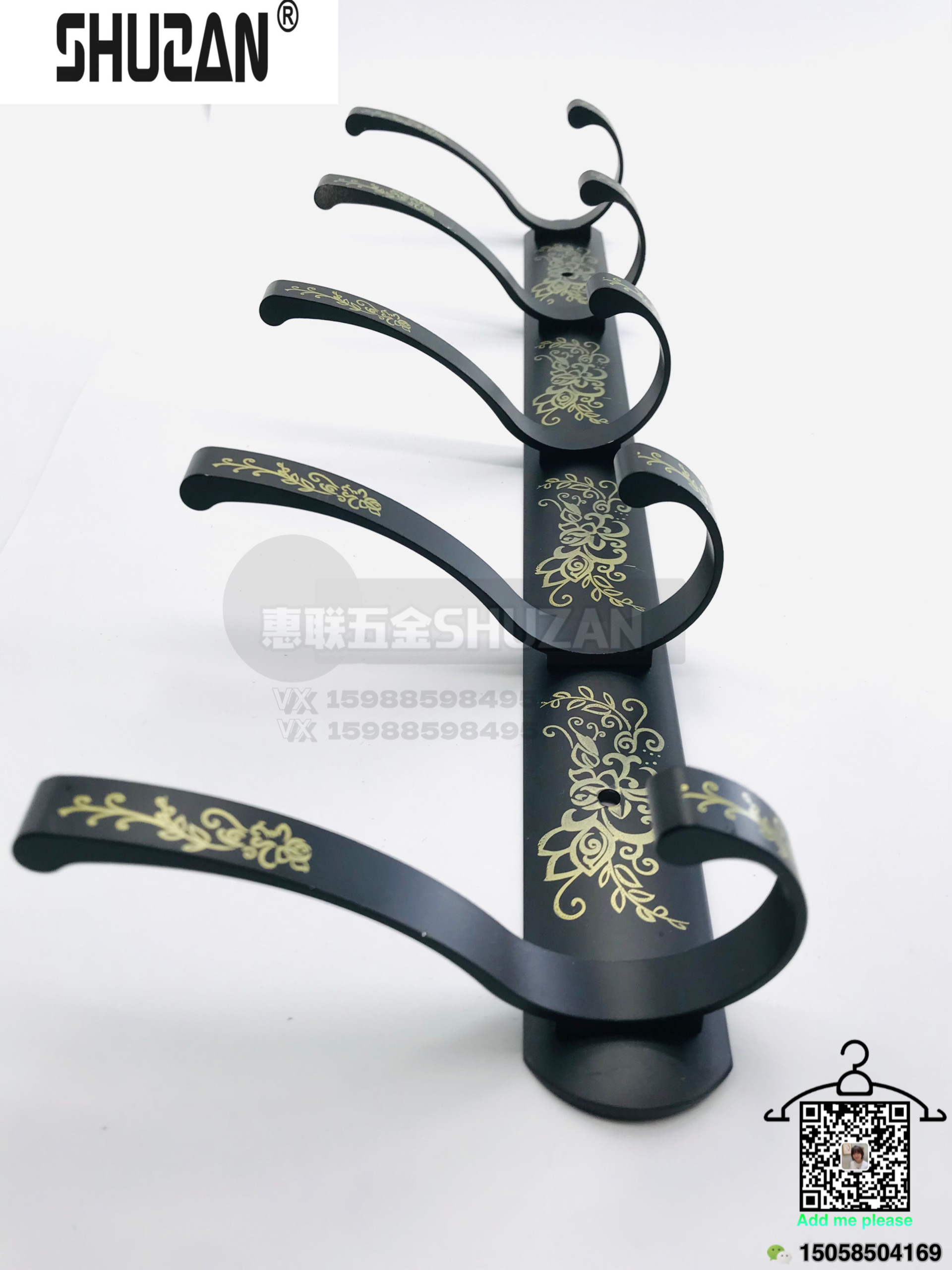 挂钩/衣钩/双挂钩白底实物图