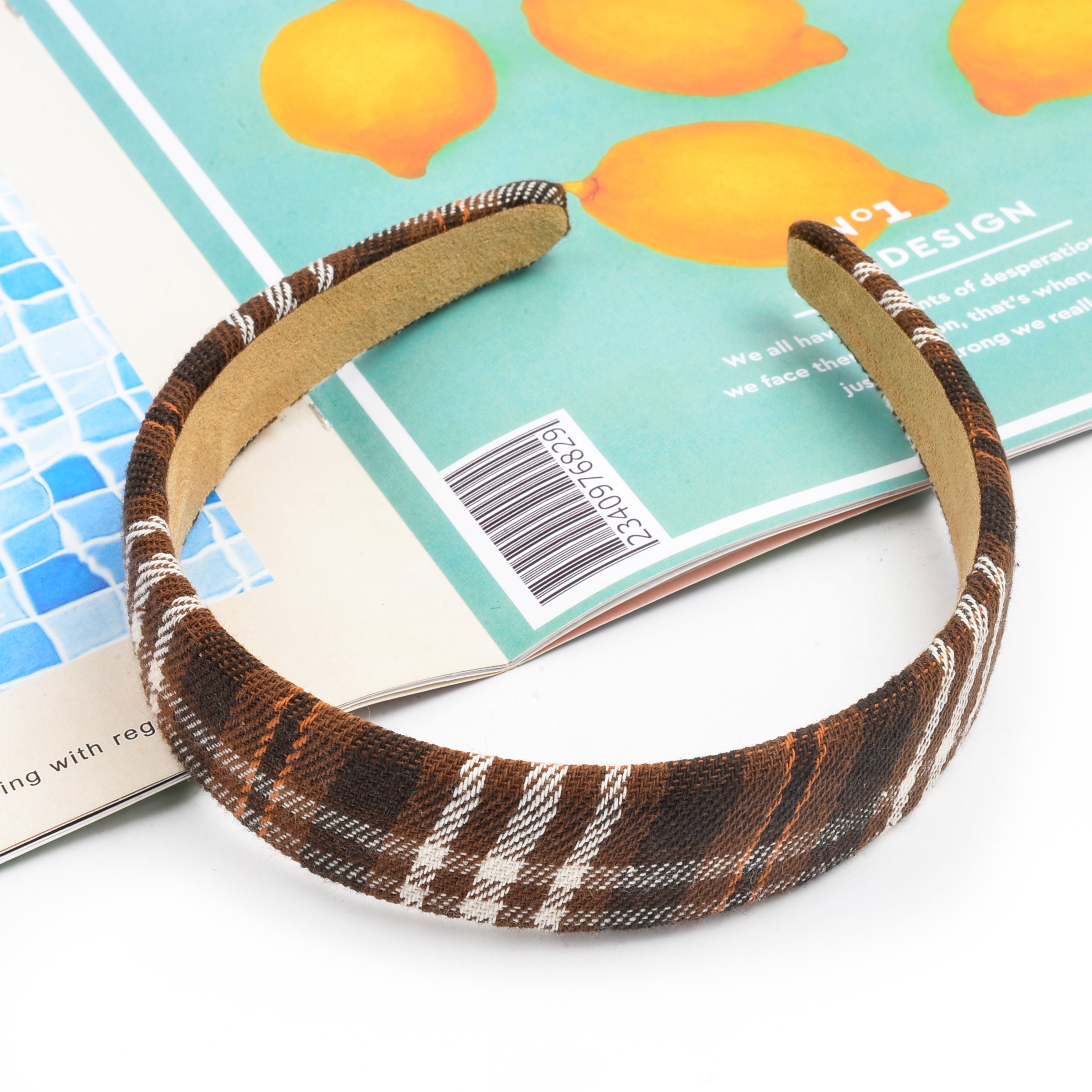 Retro BM style girl checkered hair band, simple and versatile, school headband, hair clip for going out, Japanese and Korean hair accessories Specification image