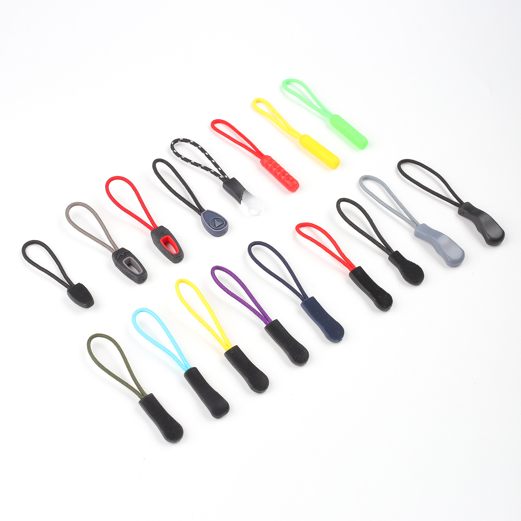 Customized logo injection-molded and drop-molded silicone rope, various shaped pull loops, zipper handles details Picture