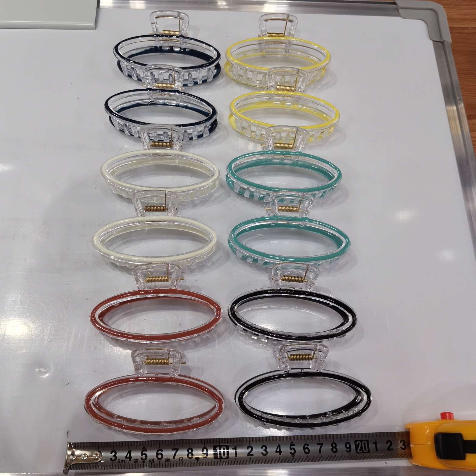 Korean style fashion classic and popular Korean style fashion transparent jelly oil-dripping colorful hair clips, Internet celebrity bestsellers, popular hair clips red, green, purple, pink, beige jelly oil-dripping Specification image