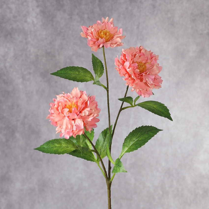 New artificial flowers such as chrysanthemums, artificial flowers, silk flowers, peonies and peonies, home decoration artificial plants, wedding home flower arrangements and green plants Specification image