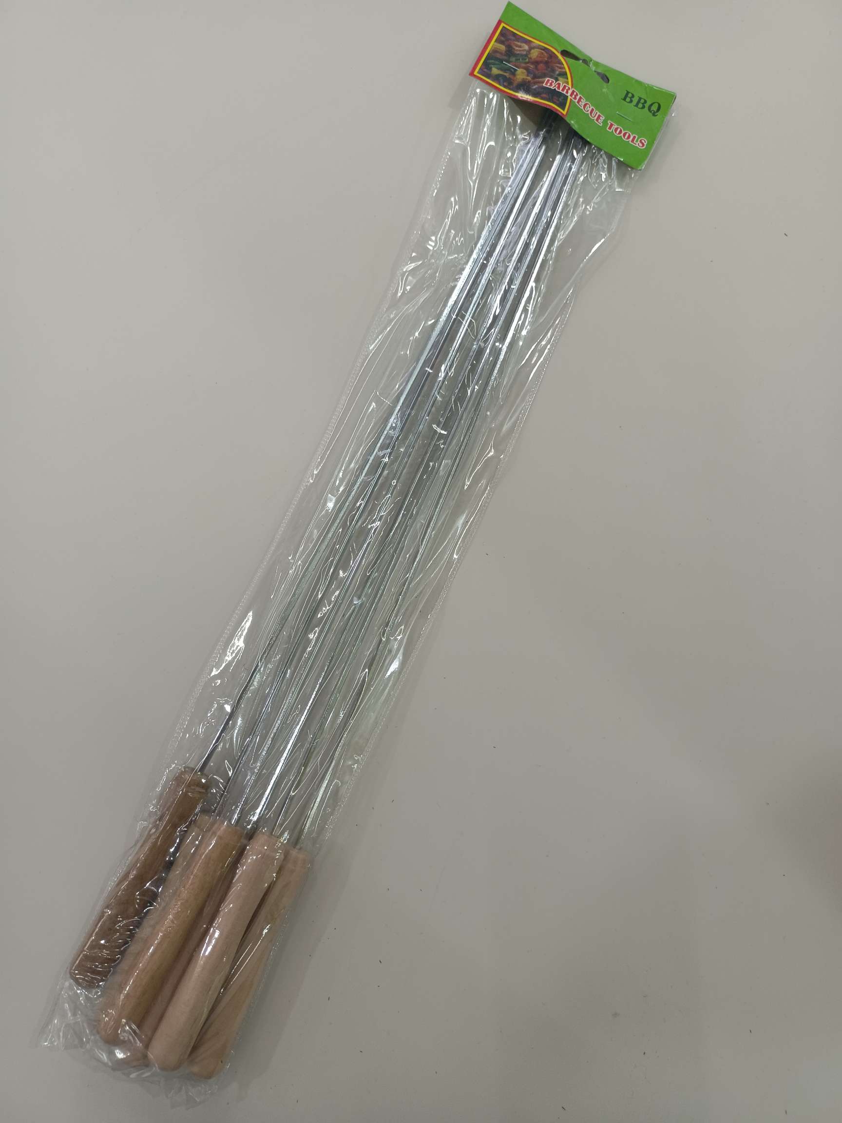 6pc50cm木柄方针 木柄烧烤针批发羊肉串烤串签子烧烤工具