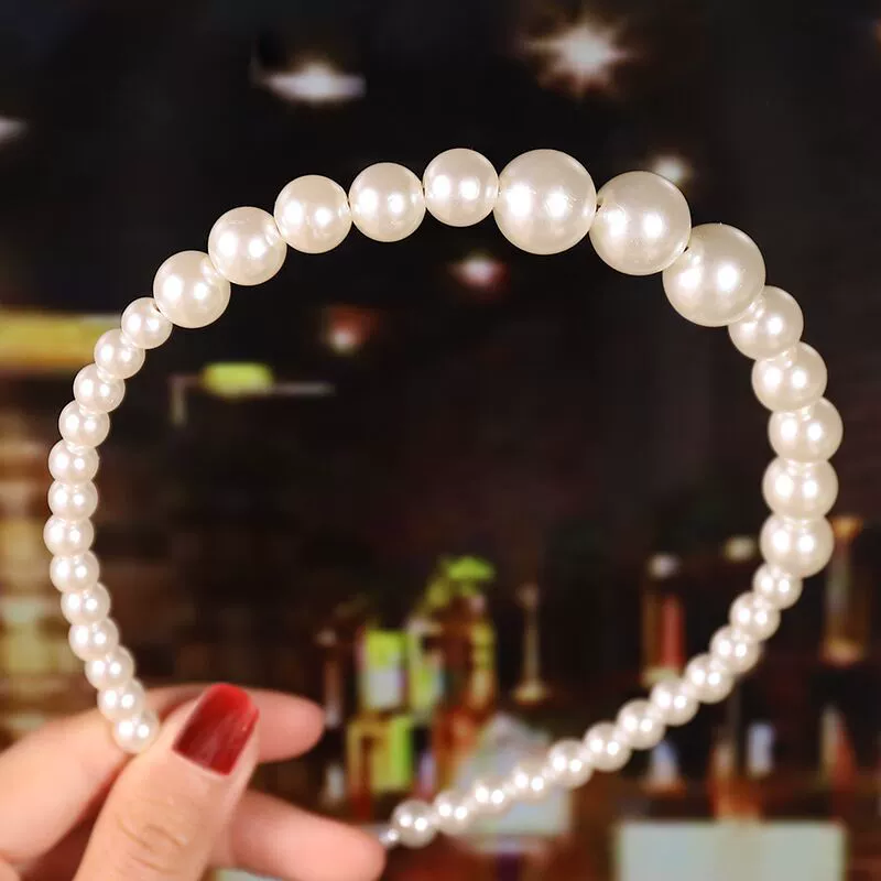 FLY1863 Korean version, a popular handcrafted hair accessory, is simple and versatile. It features a washbasin headband, a bow and pearl headband, and wedding bridesmaid headwear pic 9