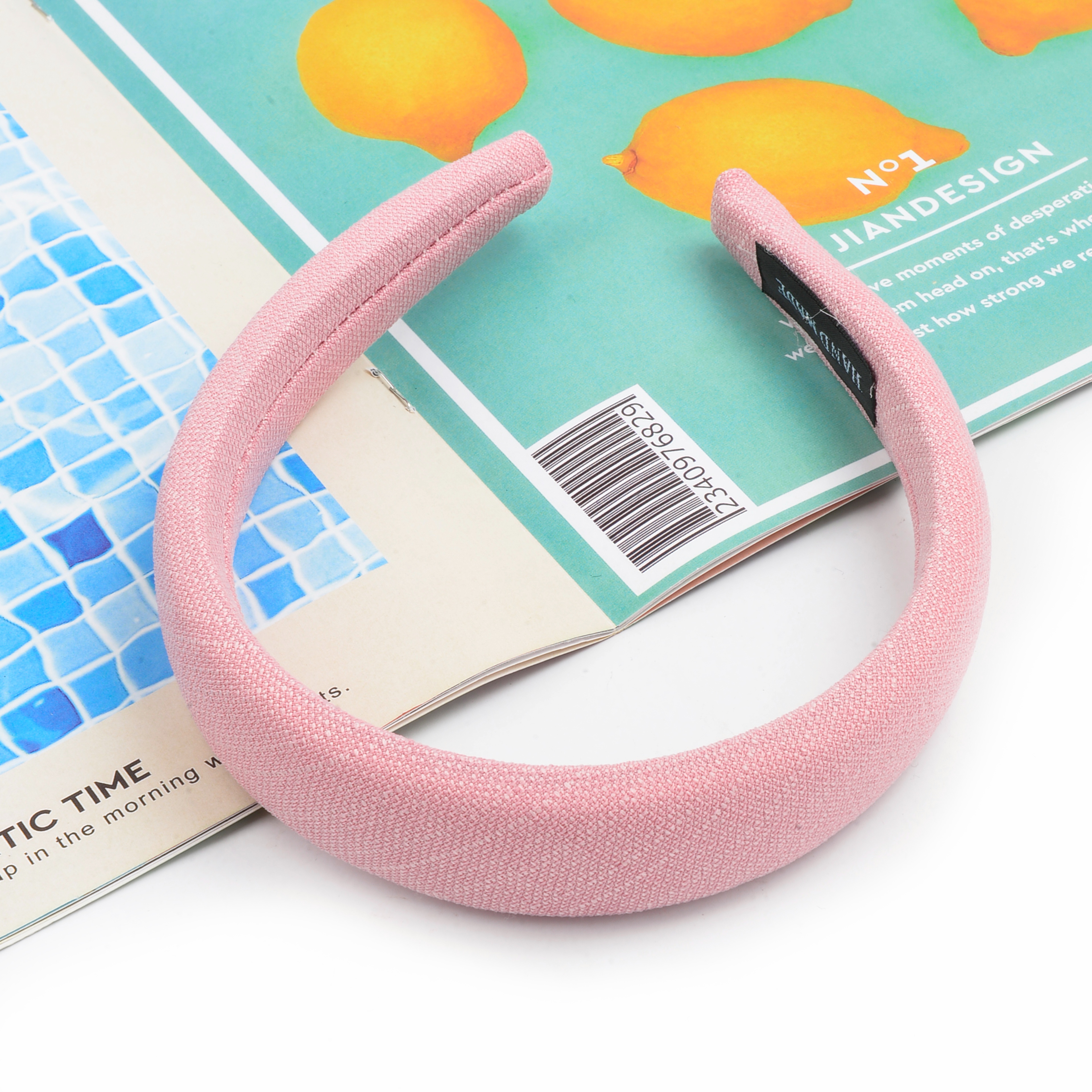 Korean candy-colored high headband on the top of the head, a summer hair clip for women to wash their faces, a new trendy hair-pressing headband in 2023 Specification image
